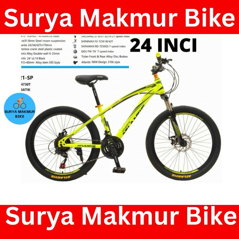Sepeda Gunung/Mtb 24 26 Inch Atlantis AT 730/AT 760/AT 690