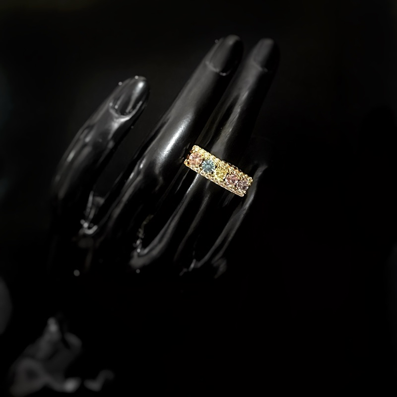 Paseris - Cincin Lapis Emas Wanita Rainbow