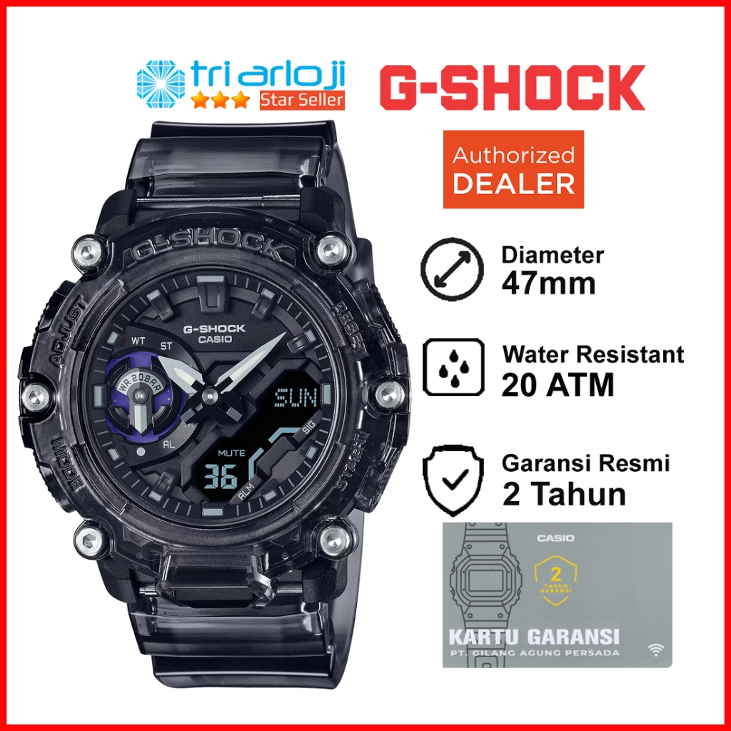 Casio G-SHOCK GA-2200SKL-8ADR Jam Tangan Pria GSHOCK GA2200 GA2200SKL GA-2200SKL-8A GA-2200SKL-8