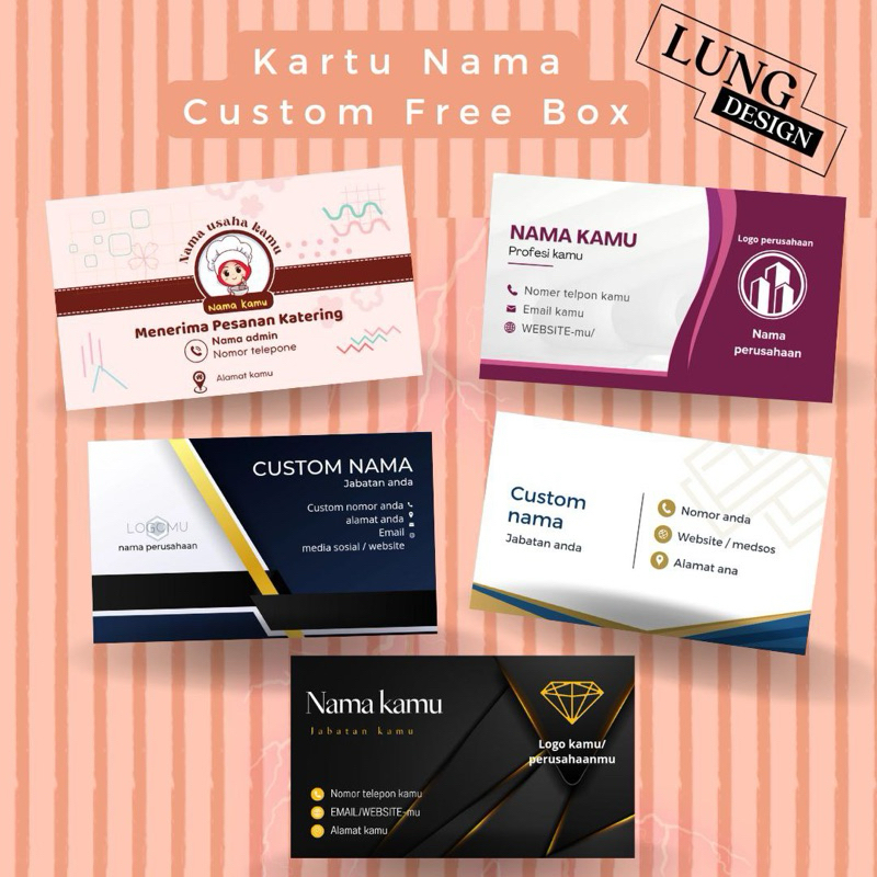 

FREE BOX ISI 100 Kartu Nama | Kartu Nama Cust0m Premium | Kartu Nama - Name Card