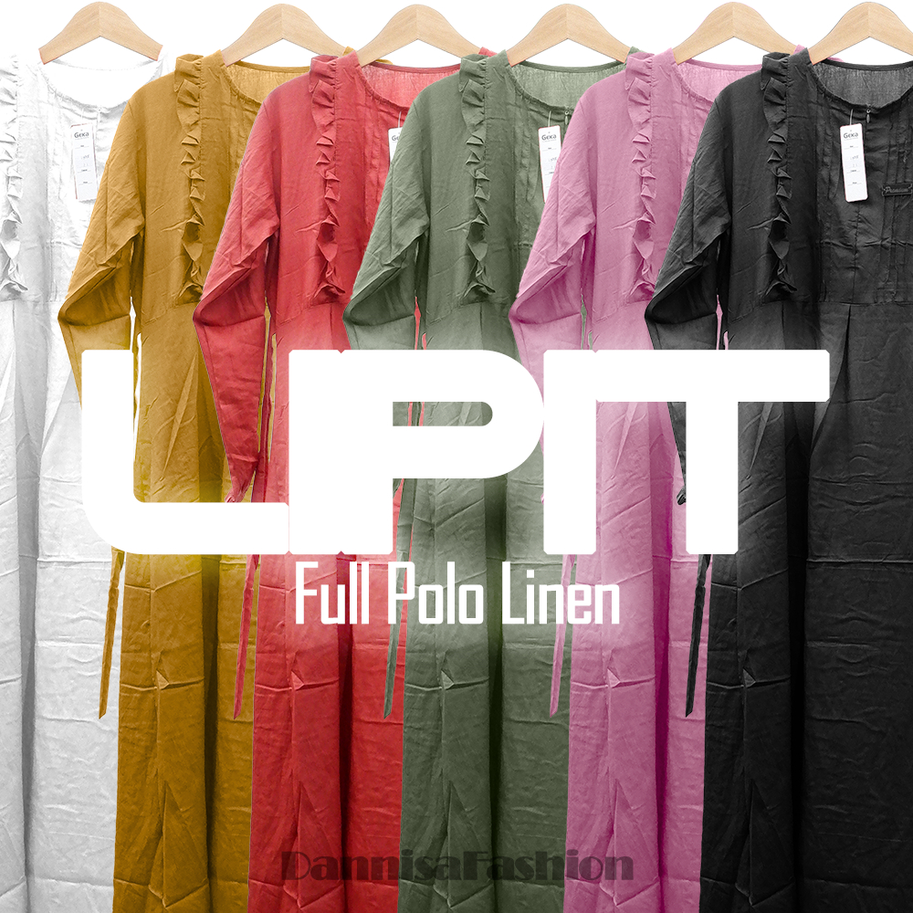 Gamis Lipit - Geka Collection Polo Linen
