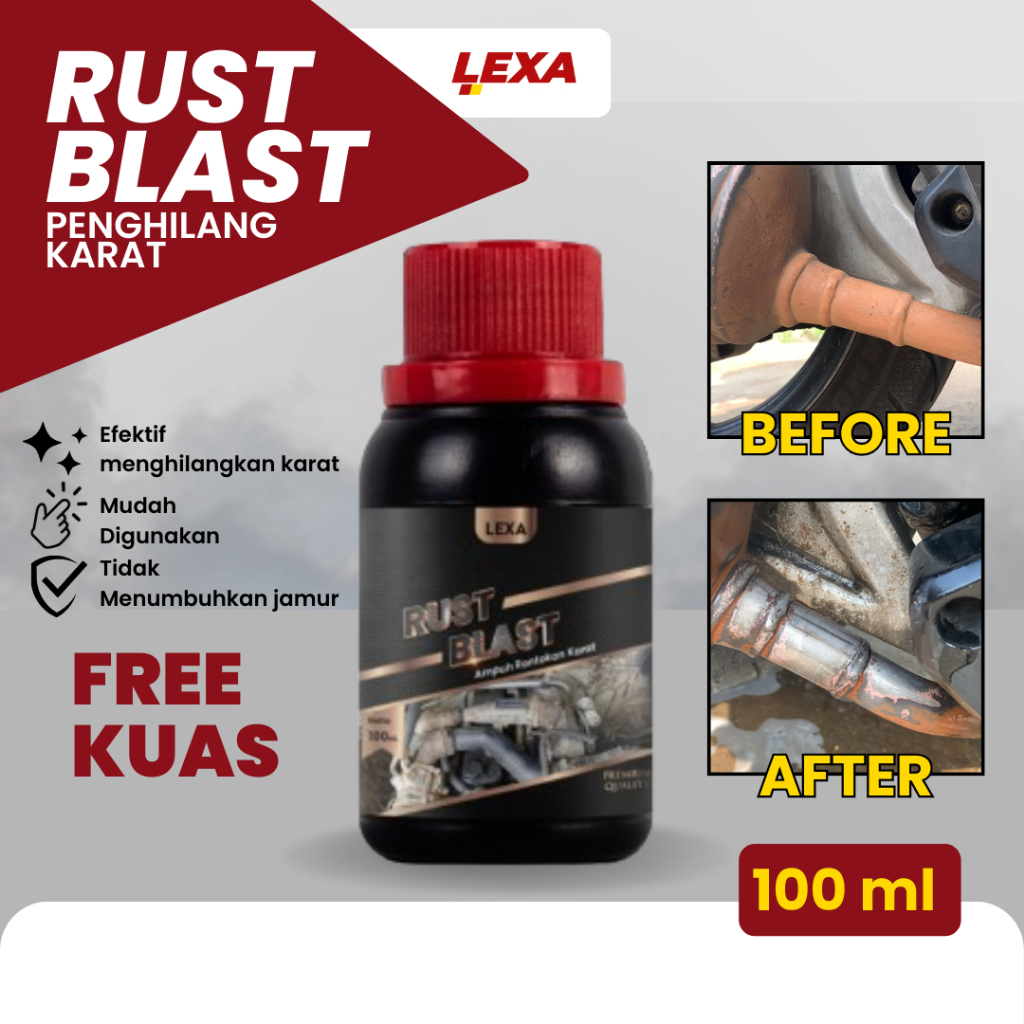 Rust Remover Rust Blast Pembersih Kerak Karat Pada Mobil & Motor | Rust Remover Rush Blast Penghilan