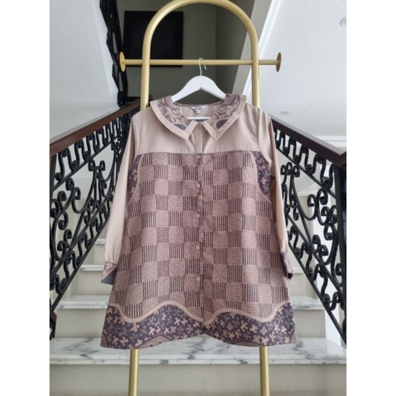 Tunik motif cantik atasan tunic cewe bahan toyobo mix batik full trikot size Ukuran s m l xl Ld 100 