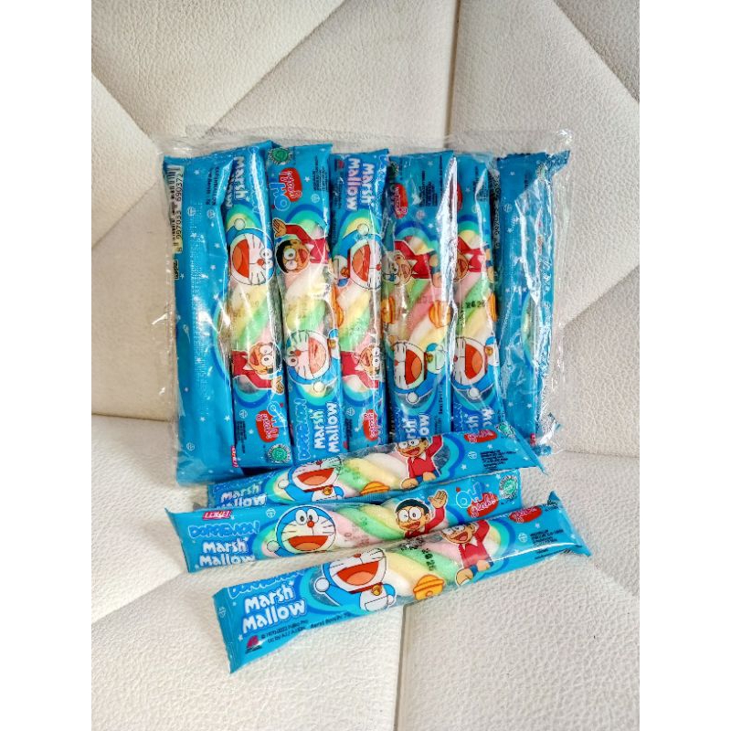 

KS - 20Pcs Marsmallow Doraemon Kepang Ulir / Marsmallow Bulat Mini / Permen Marsmallow Murah
