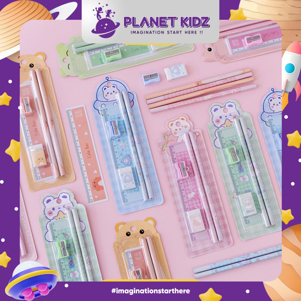 

PLANETKIDZ ATK04 SET STATIONERY ALAT TULIS 5 IN 1 SOUVENIR HAMPERS BIRTHDAY ULTAH HADIAH LOMBA