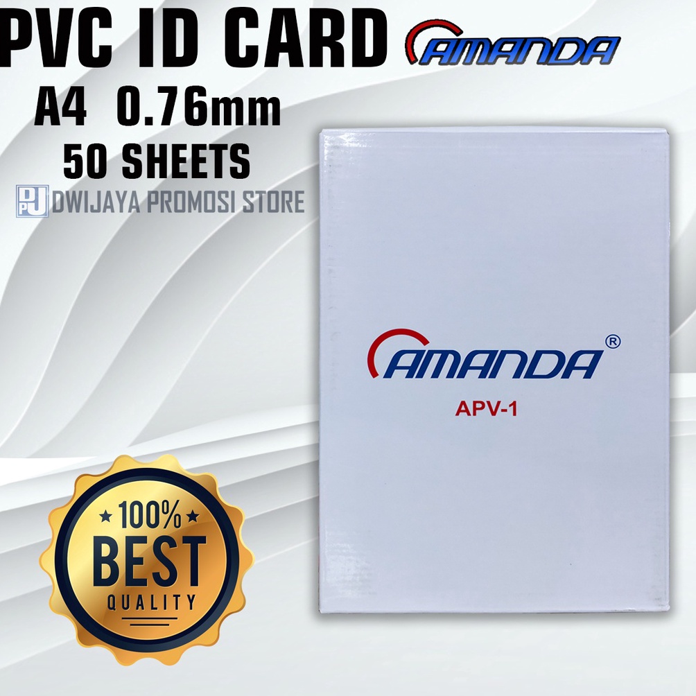 

PVC ID CARD Instant 5 Sheets Tebal 76 mm Inkjet A4 Amanda KODE Z7Y6