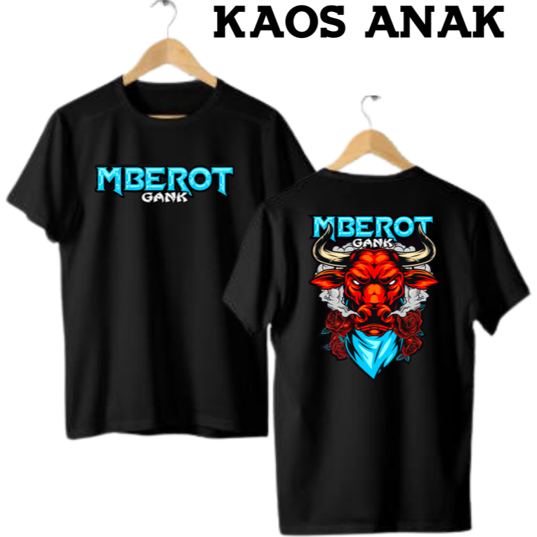 KAOS MBEROT kaos anak bantengan kaos anak mberot pasukan mberot bantengan hitam