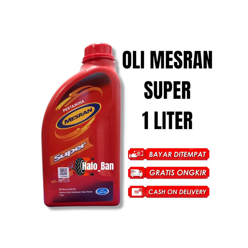 OLI MESRAN SUPER 1 LITER ORIGINAL oli mesin oli mesran oil mesin oli 1 liter oli motor bebek oli mot