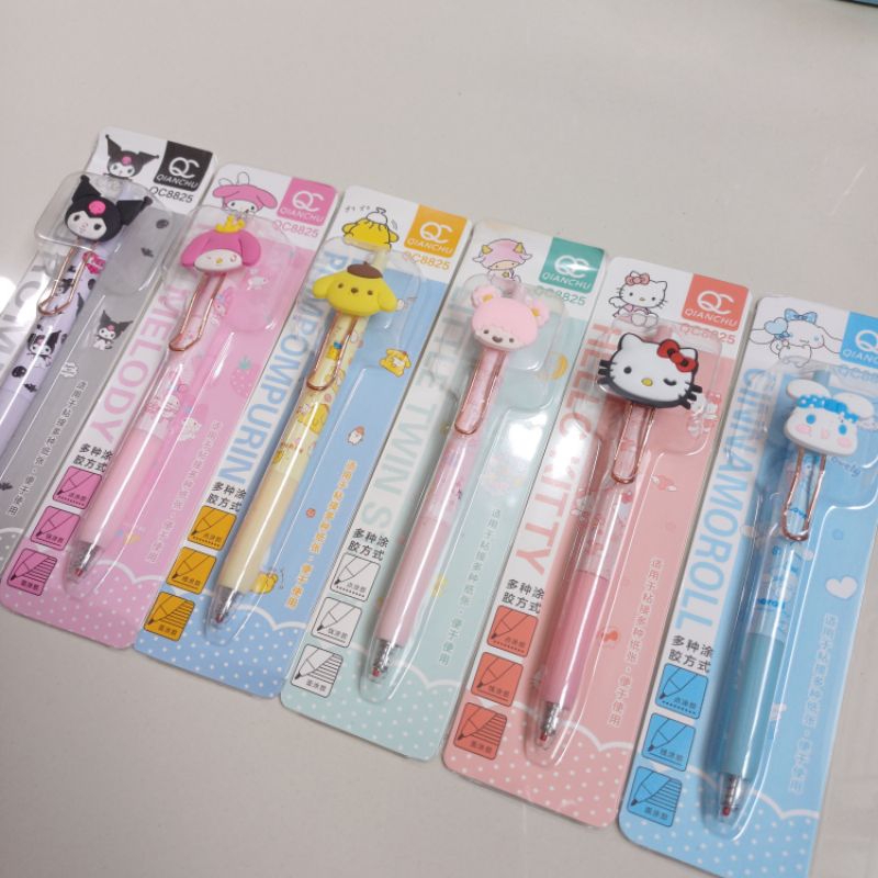 

Pulpen pena lem glue san*** KUROMI CINNAMOROLL MY MELODY HELLO KITTY POMPOMPURIN LITTLE TWIN STAR