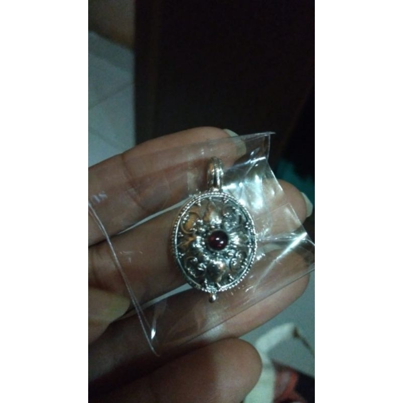 set perhiasan kalung+ blandong perak