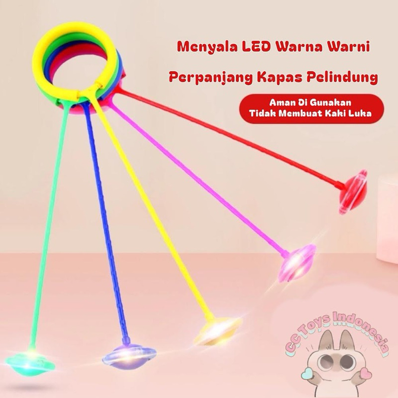 Hulahup Kaki LED / Jumping Skipping Ball / Yoyo Flash Jump LED