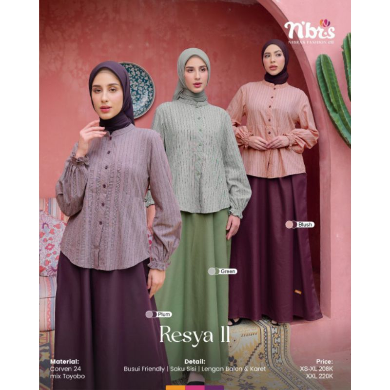 BAJU GAMIS TERBARU NIBRAS RESYA 11 ORI/ BAJU GAMIS BAHAN ADEM BY NIBRAS ORI/ GAMIS DEWASA MOTIF GARI