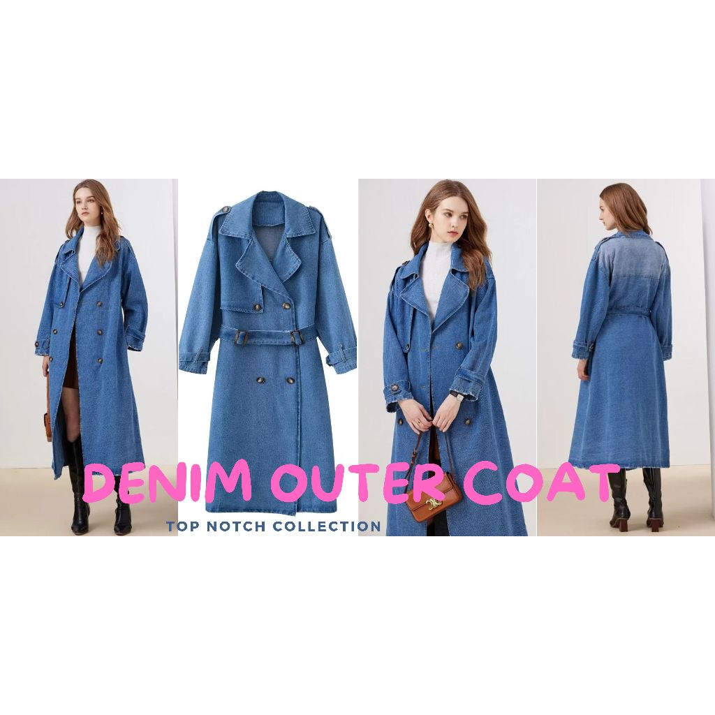 Dress Jeans Panjang Wanita Denim Long Outer 35921
