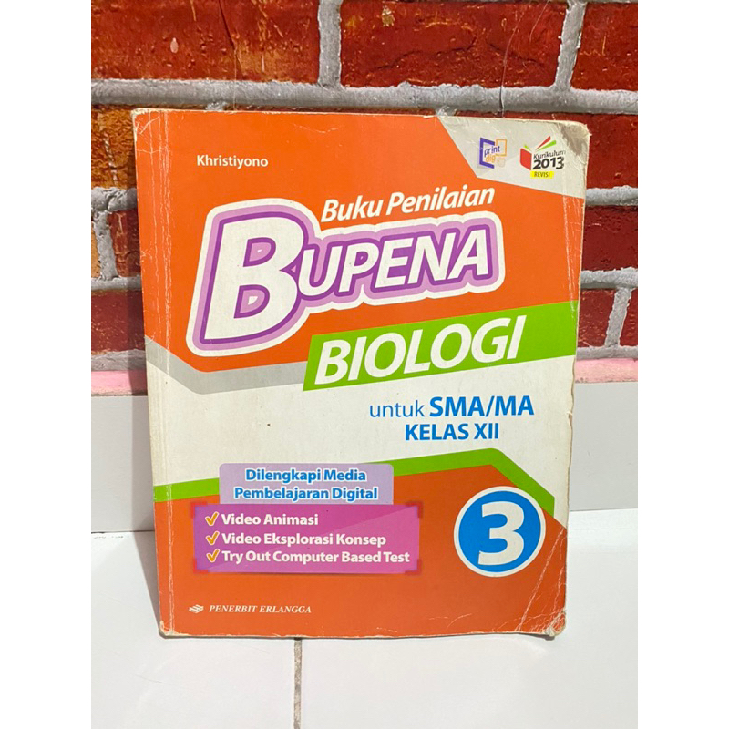BUKU BUPENA BIOLOGI PENERBIT ERLANGGA KELAS 12 SMA / 3 SMA / XII SMA/MA