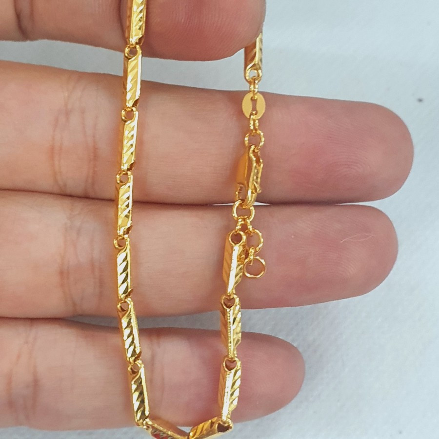 gelang model pipa medan variasi 2 kuning emas 70% 700 70 % 16k