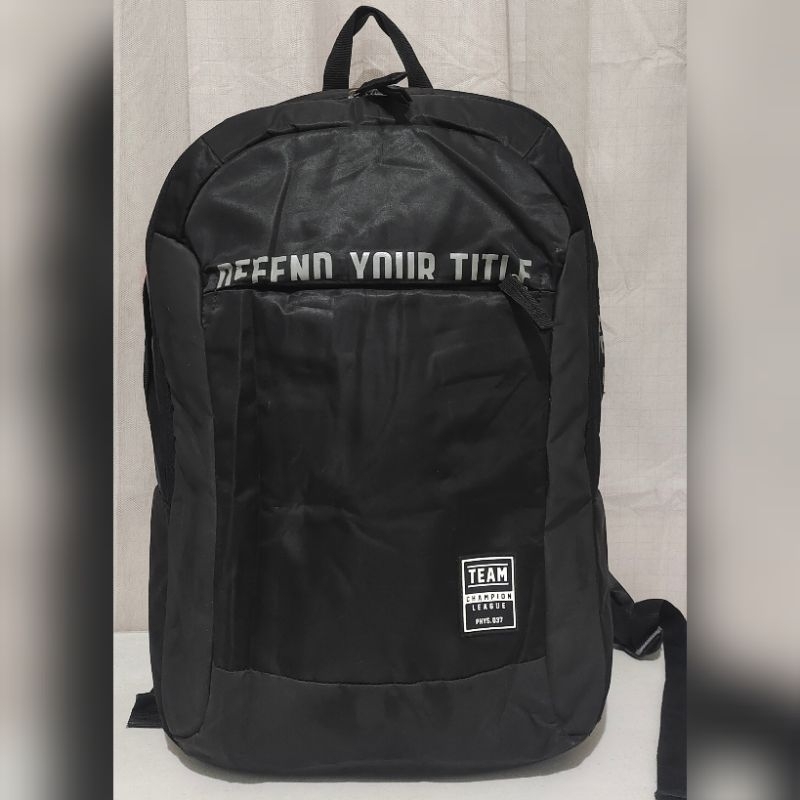 tas ransel nylon. tas ransel muat laptop. tas preloved