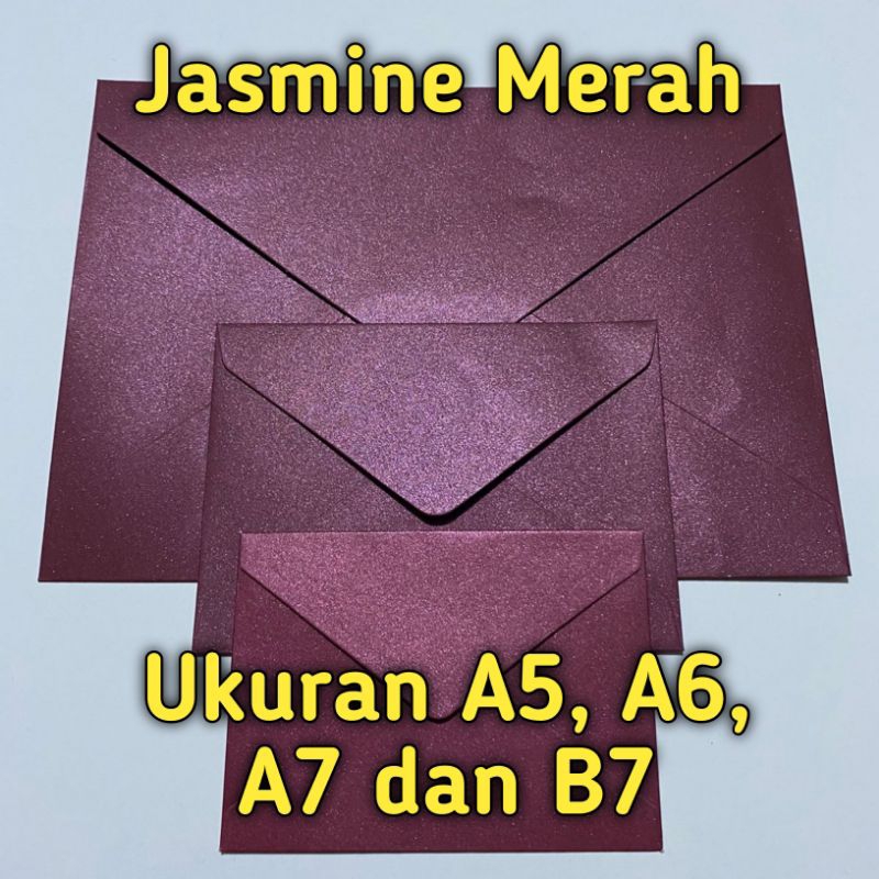

AMPLOP JASMINE A5/A6/A7/B7/AMPLOP UNDANGAN/AMPLOP MURAH/AMPLOP JASMINE MERAH/JASMINE/MERAH/RED