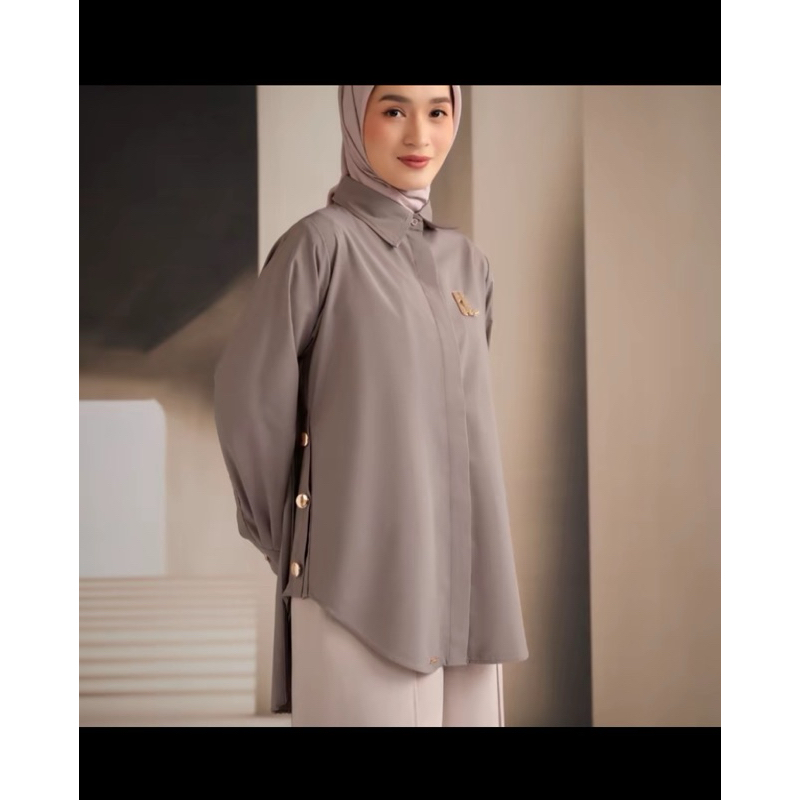 PRELOVED RUMI BLOUSE TAUPE Vol.2 HEYLOCAL.ID