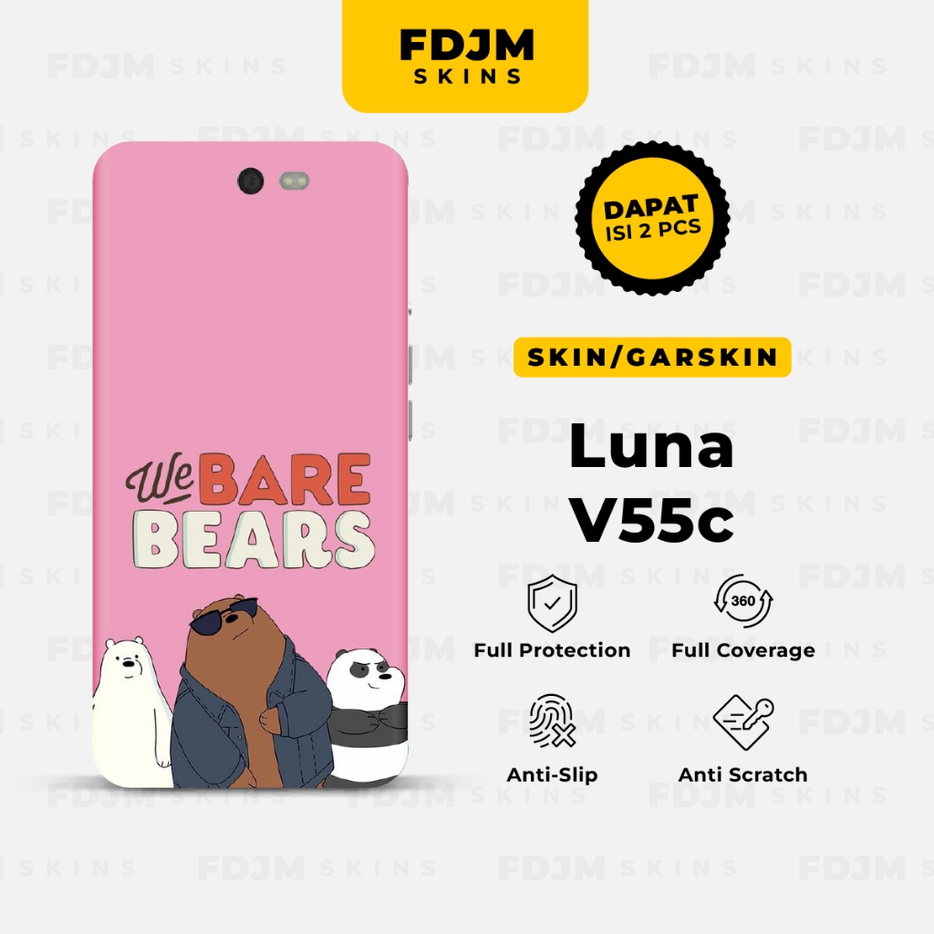 Luna V55c Skin Protector/Garskin/Case *Isi 2* (Bebas Custom Bisa Semua Model Handphone)