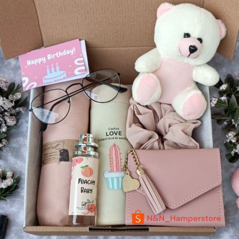 kado hampers murah untuk cewek ulang tahun/anniversary/wedding/gift box/kado islami komplit / hadiah