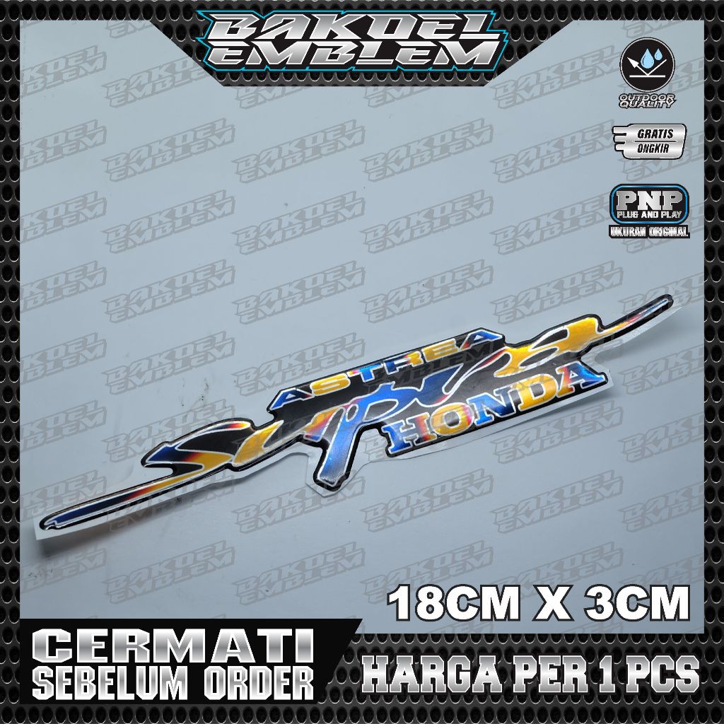 emblem honda astrea supra / emblem timbul honda supra / emblem supra titanium / emblem honda supra