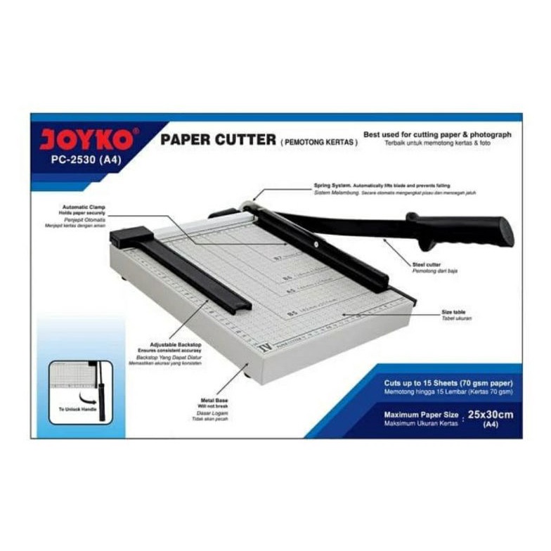 

PROMO Pemotong Kertas A4 Joyko PC253 Paper Cutter Joyko Ukuran A4