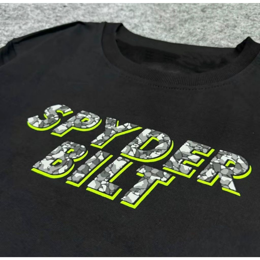 SPYDER BILT T Shirt Hitam Kaos Distro Tshirt Oblong Keren / Baju Kaos Pria Catton Lembut Motip Sablo