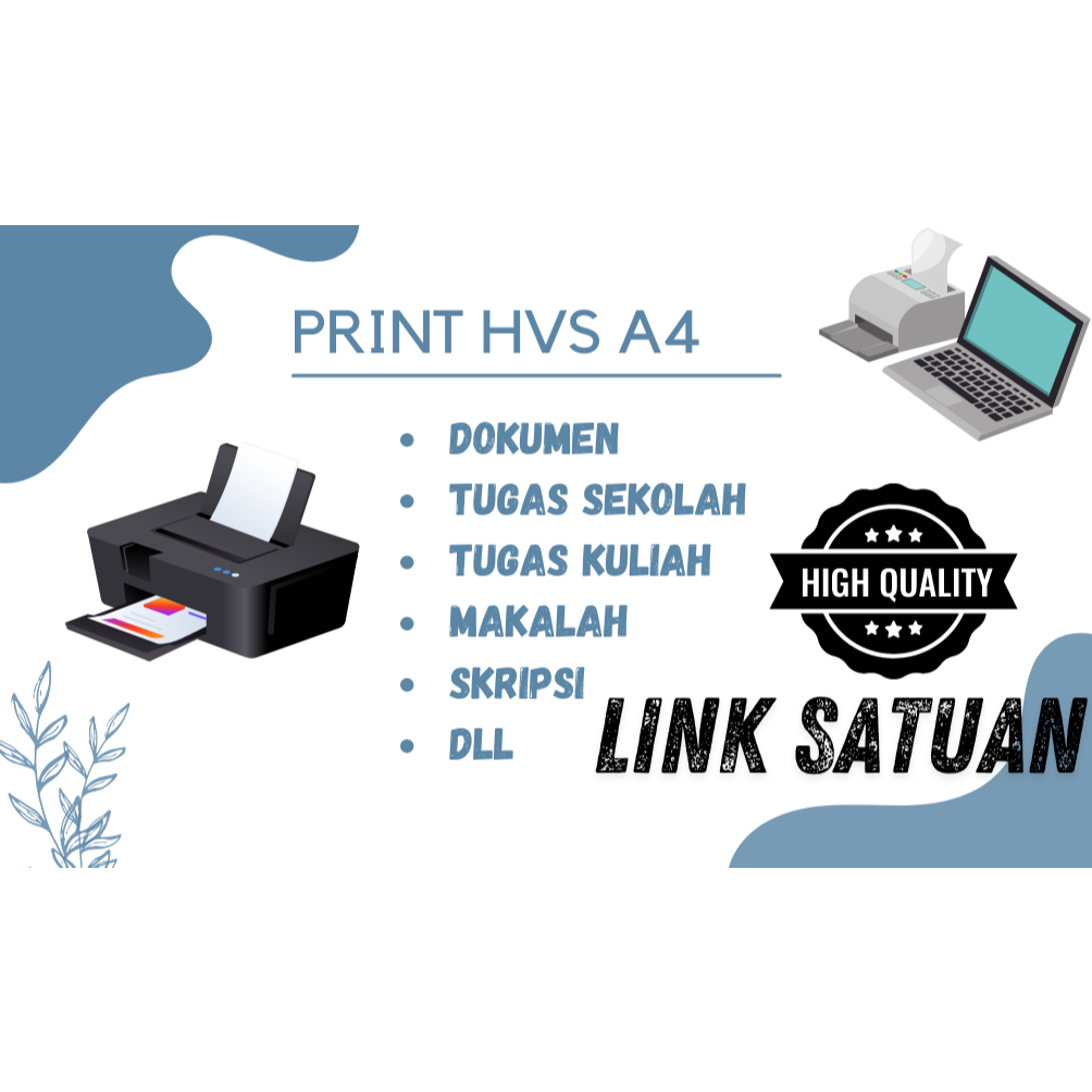 

JASA PRINT/CETAK HVS A4 (TERMURAH DAN TERCEPAT) BISA INSTAN - LINK SATUAN