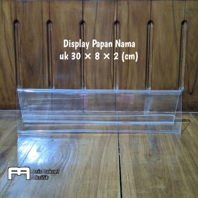 

Display nama akrilik / Papan nama / Display serbaguna / Display promo uk 30 × 8cm