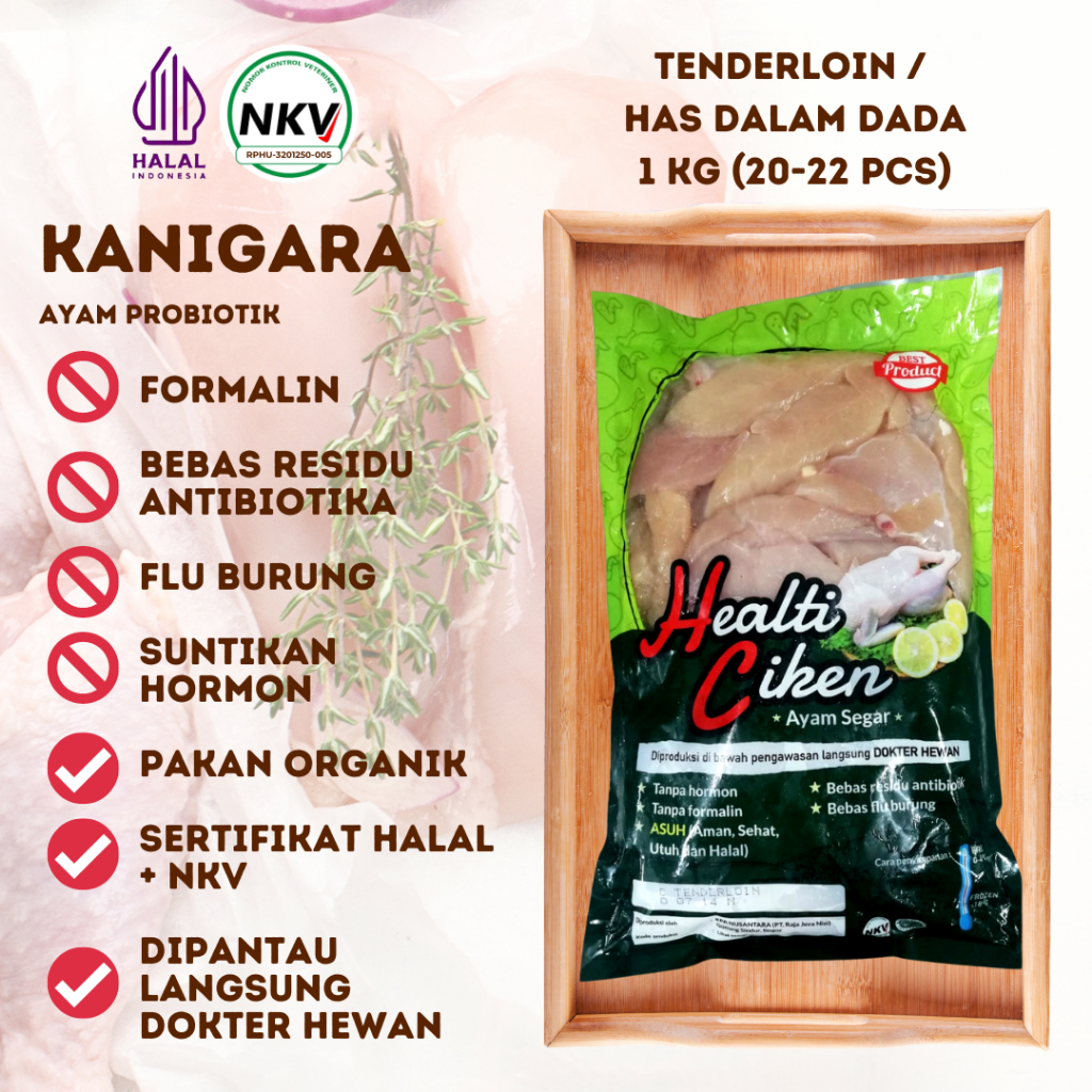 

HEALTI CIKEN HAS DALAM DADA AYAM TENDERLOIN HALAL 0,9-1KG