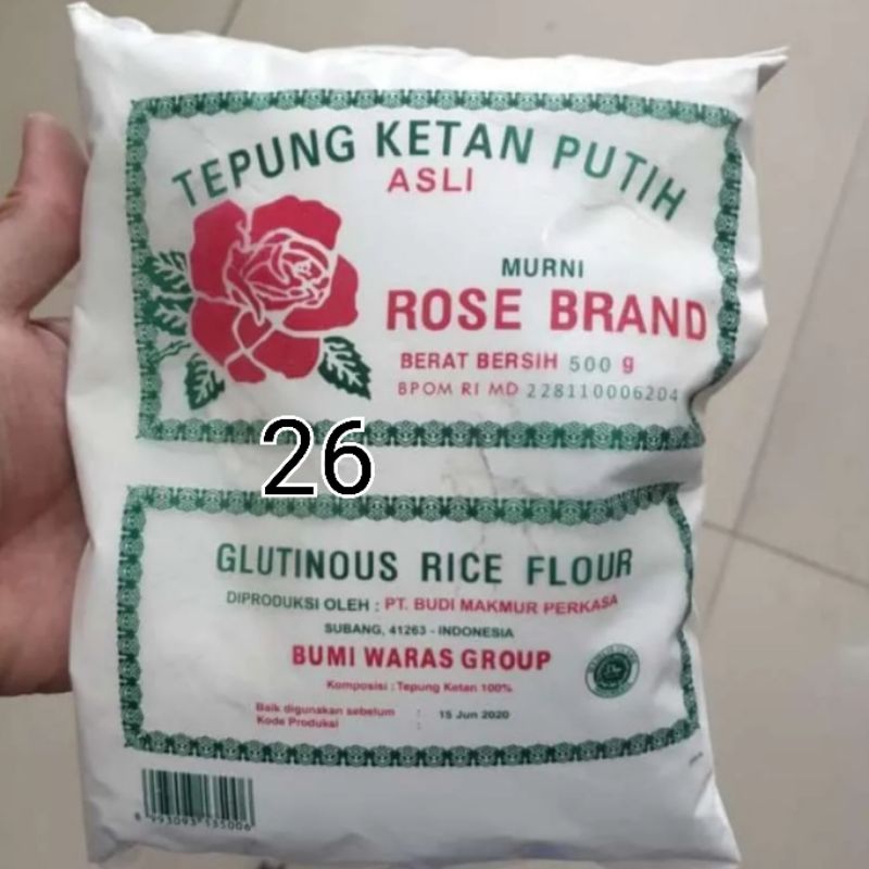 

TEPUNG KETAN PUTIH ROSE BRAND 500grm