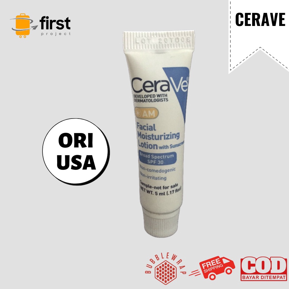 MURRRMERRR CeraVe AM Facial Moisturizing Lotion with Sunscreen SPF 3 Hyaluronic Acid  Ceramides Trav