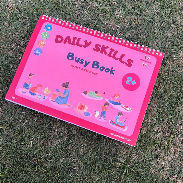 [BunnySteps] Daily Skills Busy Book Vol.1 - Buku Aktivitias Anak - Preschool 2 Tahun - PAUD 3-4 Tahu
