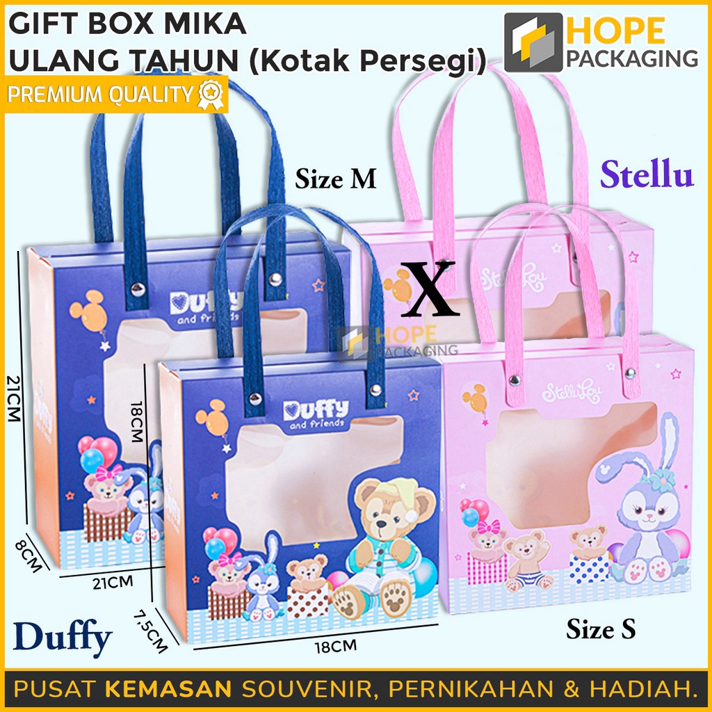 

TERUPDATE Gift Box Mika Souvenir Ulang Tahun Anak Box Mika Bentuk Kotak Persegi Kotak Kado Anak kotak Tali Hampers Box Mika Transparant Hampers Goodie bag Birthday