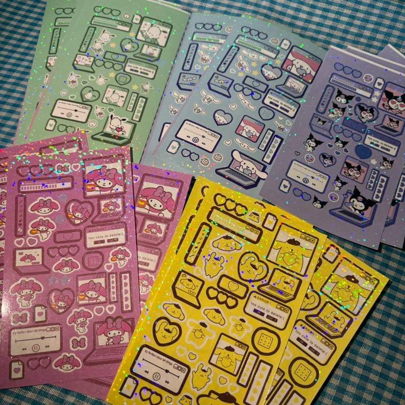 

Sticker Sanrio Glitter (Kecil) Lucu Murah [BACA DESKRIPSI]