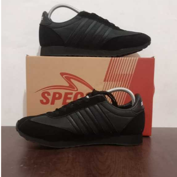 SEPATU SEKOLAH SPECS 104 ALL BLACK  100% ORIGINAL