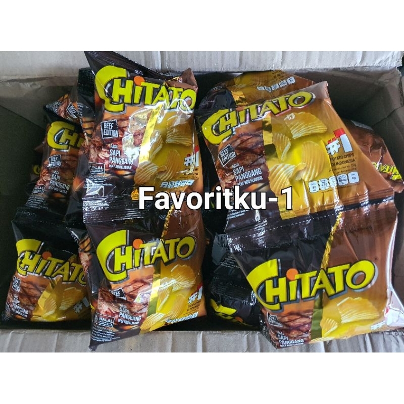 

Chitato Potato Chips Keripik Kentang Rasa Sapi Panggang. OJOL ONLY. 1 Renteng Isi 10 Bungkus