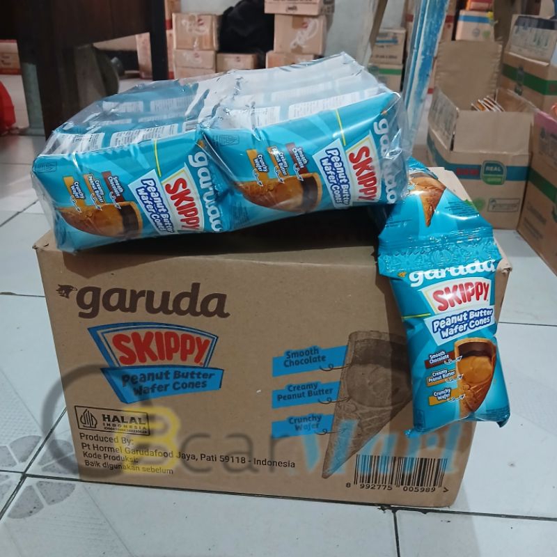 

SKIPPY CONE Wafer Peanut Butter Chocolate isi 5 Cokelat Kacang