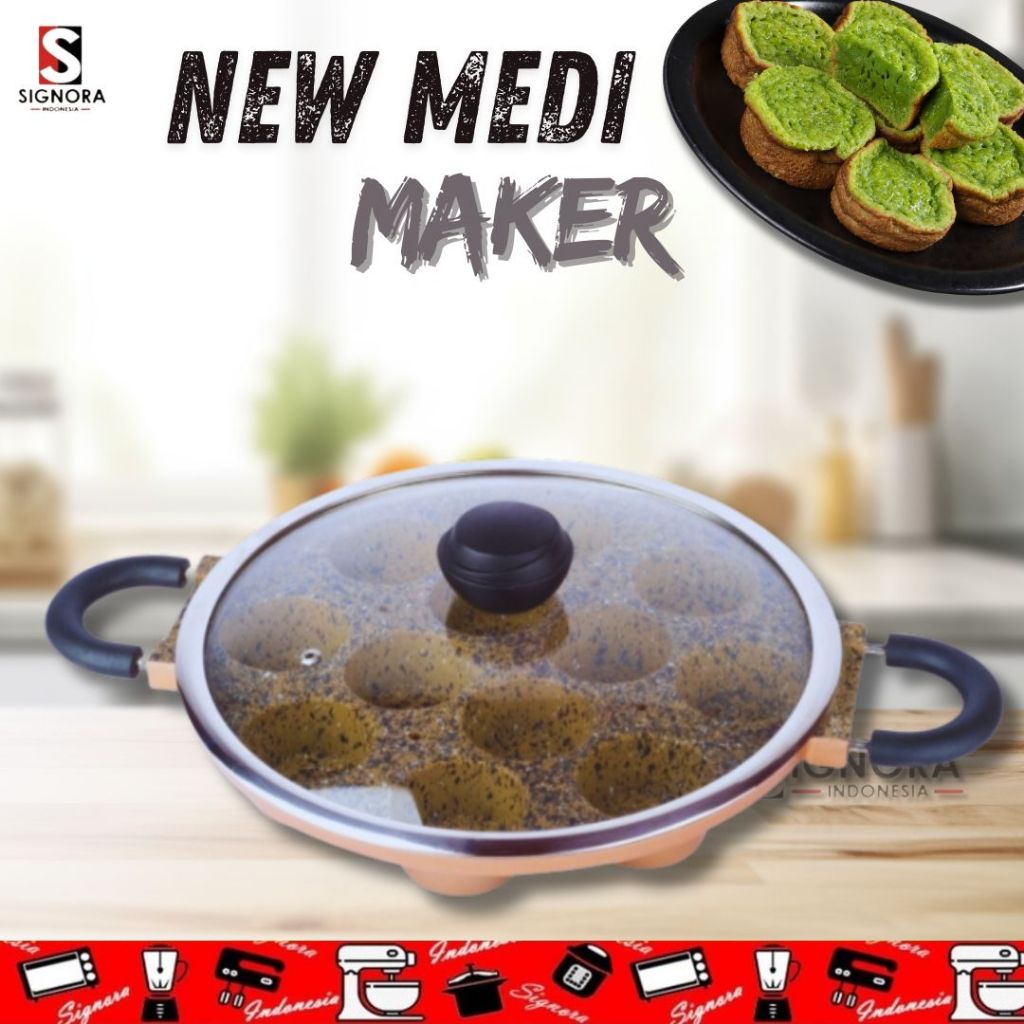New Medi Maker Signora / Cetakan Kue lumpur mini / Cetakan Bika ambon mini