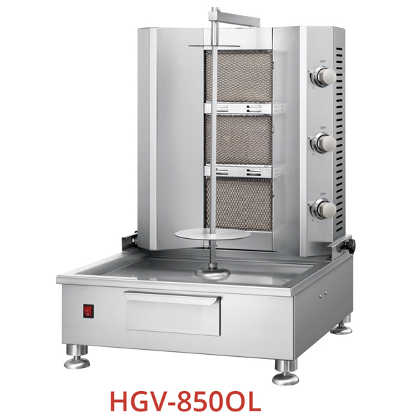 Getra HGV-850OL Gas Kebab Grill - Alat Pemanggang Daging Kebab 3 Burner - Mesin Daging Asap Garansi 