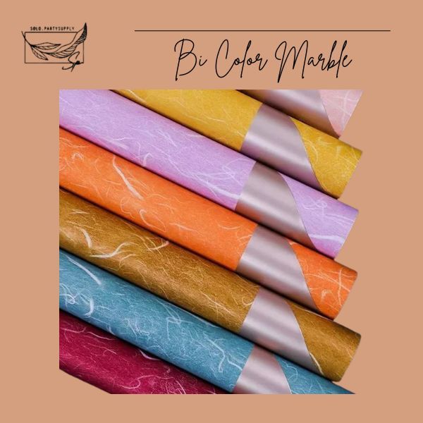 

(SW) BI COLOR MARBLE FLOWER WRAPPING CELLOPHANE KERTAS BUKET CLOUD KERTAS BUKET BUNGA WEDDING KERTAS BUKET MARBLE CALACATTA