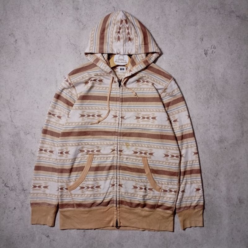 Hoodie Zipper Uniqlo Navajo