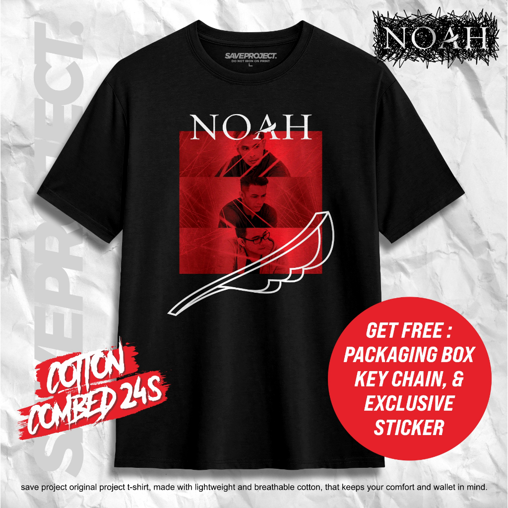 SAVE Project | Kaos NOAH "KETARKETIR" Graphic | T-Shirt NOAH | Unisex Tee Sahabat NOAH | Kaos Distro