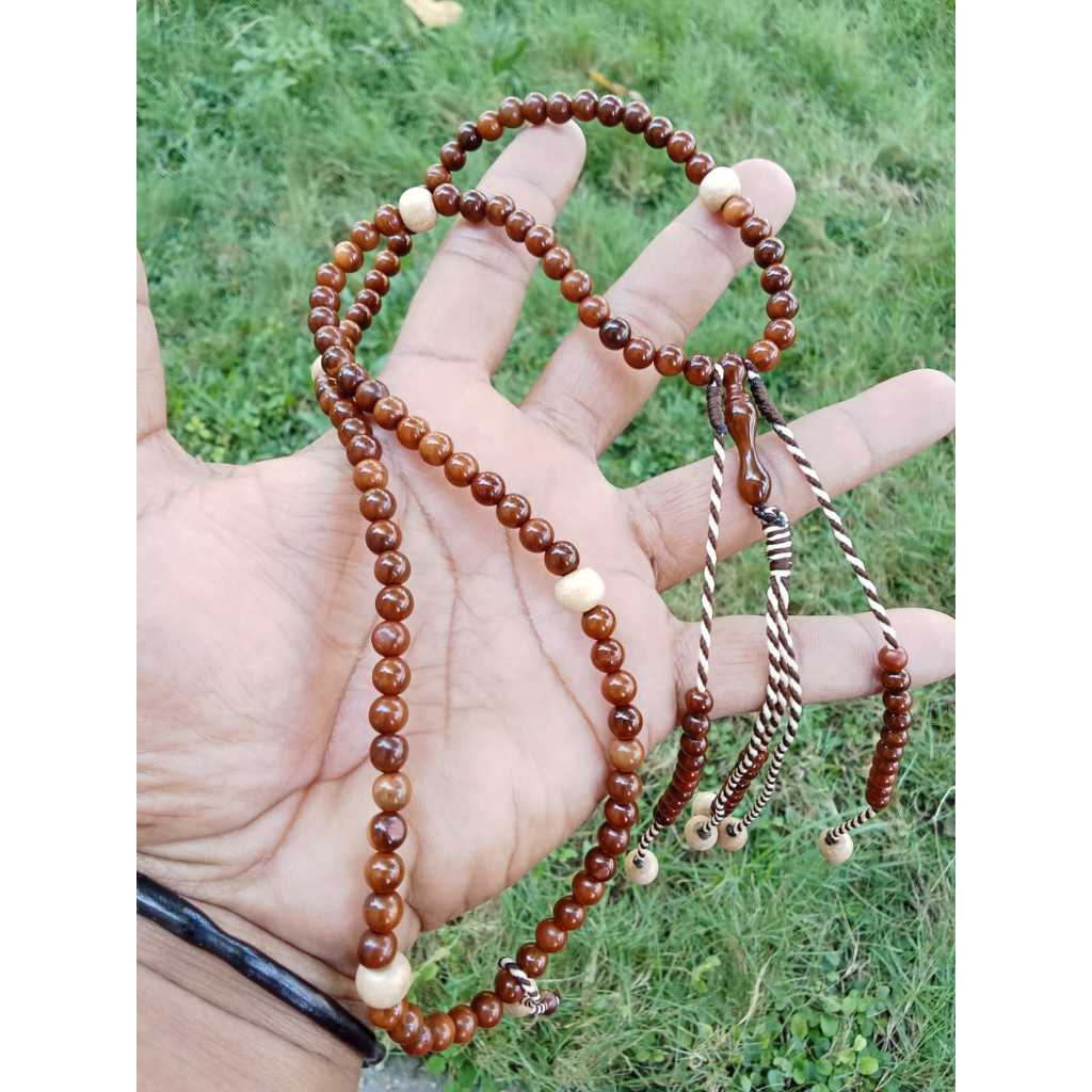 BARU -- tasbih kaoka setting tijani bulat 6 mm