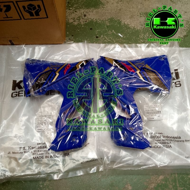 Cover Sayap Tangki Kecil New Klx 150 Bf Se Extreme Orange Original Set