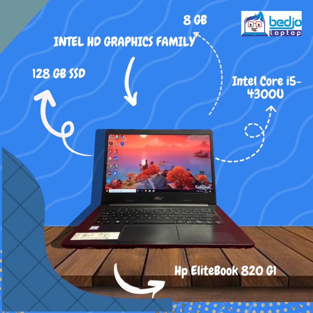 PALING LARIS, Laptop Bekas, Toko Laptop Terdekat, Acer Aspire, i3-7020U