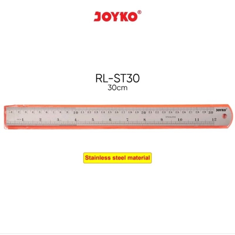 

Penggaris Besi 30cm, Garisan Ruler Stainless Steel 30cm JOYKO RL-ST30