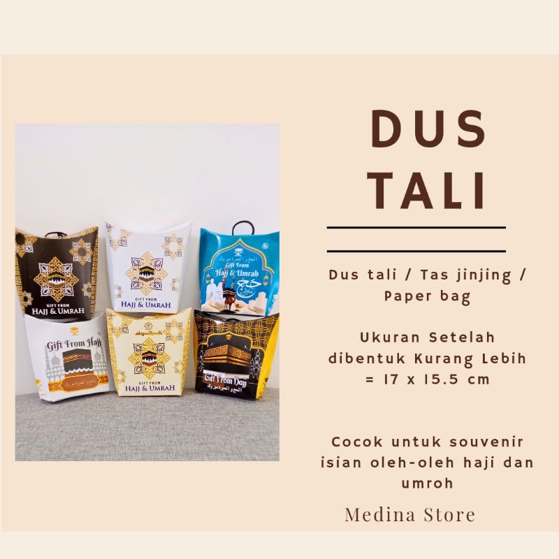 

Dus tali oleh oleh haji dan umroh | Dus tenteng paper bag oleh oleh haji umroh