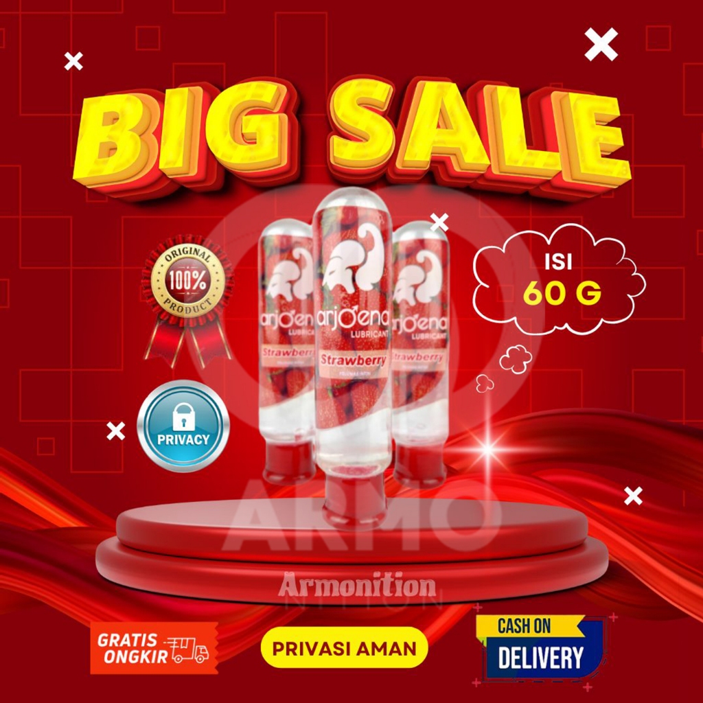 ARJOENA LUBRICANT STRAWBERRY LUBE 60 gr PELUMAS AROMA STRAWBERRY