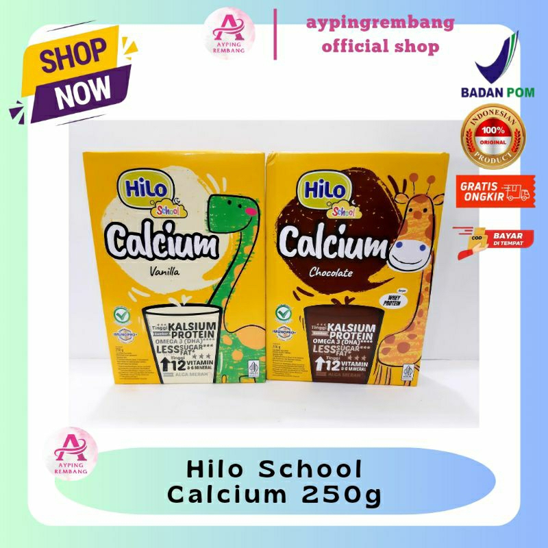 

Hilo School 250gr-Susu Tinggi Kalsium Rendah Lemak